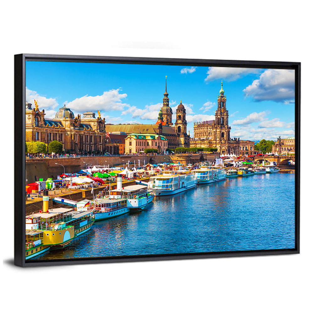 Dresden Elbe River Embankment Wall Art