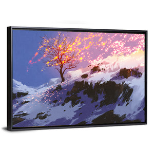 Bare Tree In Winter Artwork Wall Art