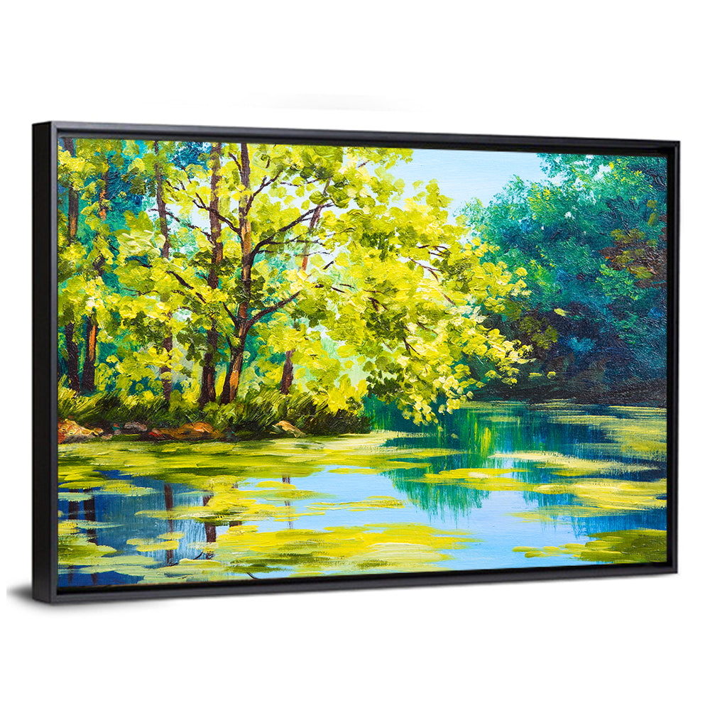 Forest Lake Reflection Wall Art