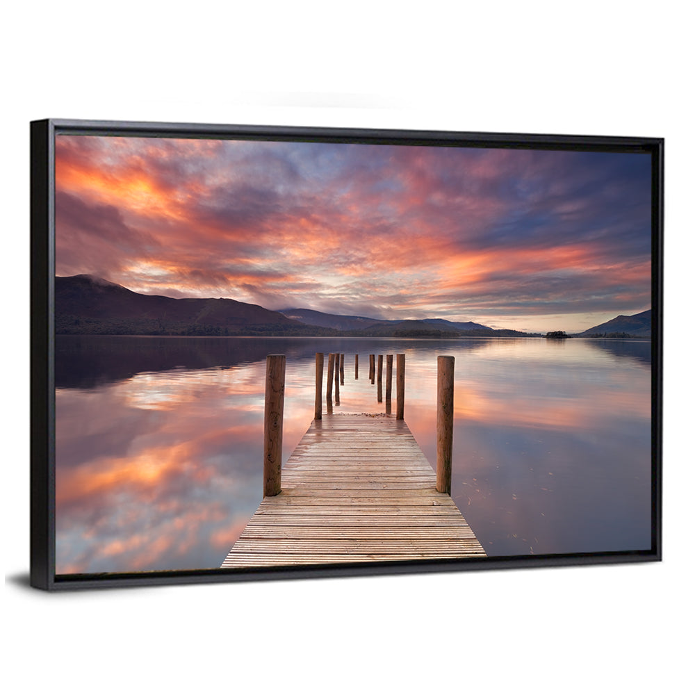 Flooded Jetty in Derwent Water Wall Art