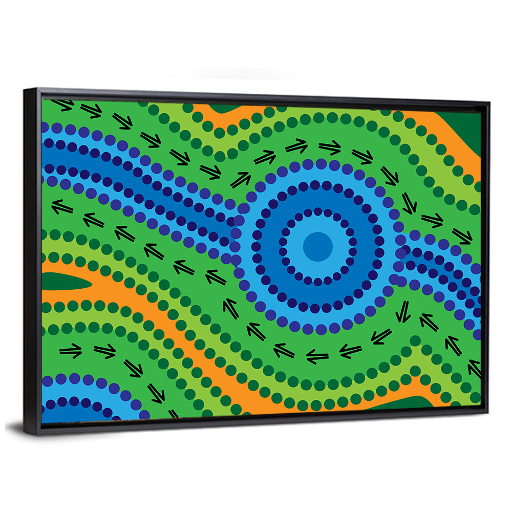Concentric Dotted Lake Wall Art