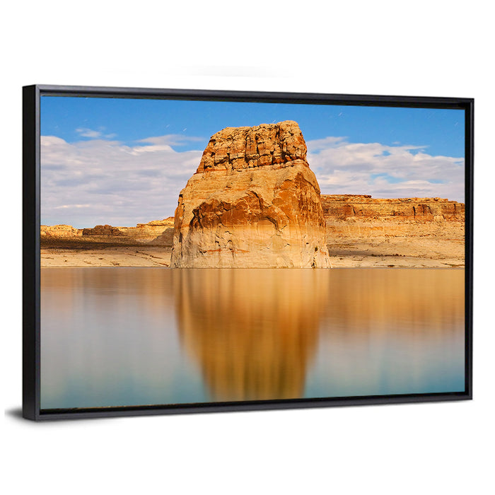 Lone Rock at Lake Powell Wall Art as a framed canvas