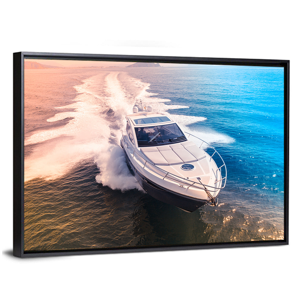 Luxury Motorboat in Motion Wall Art