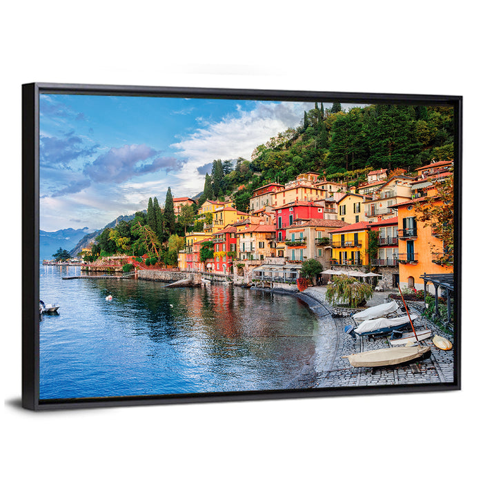 Varenna on Lake Como Wall Art as a framed canvas