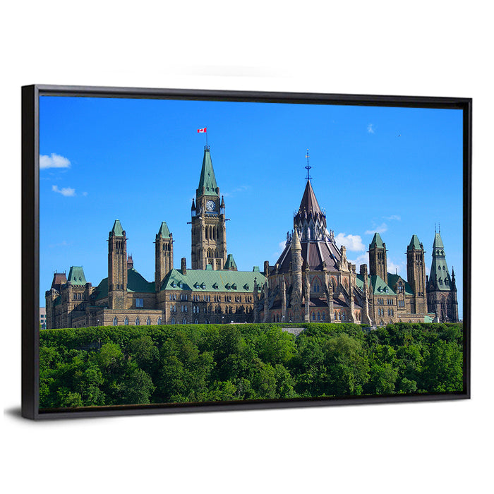 Ottawa Parliament Buildings Wall Art as a framed canvas