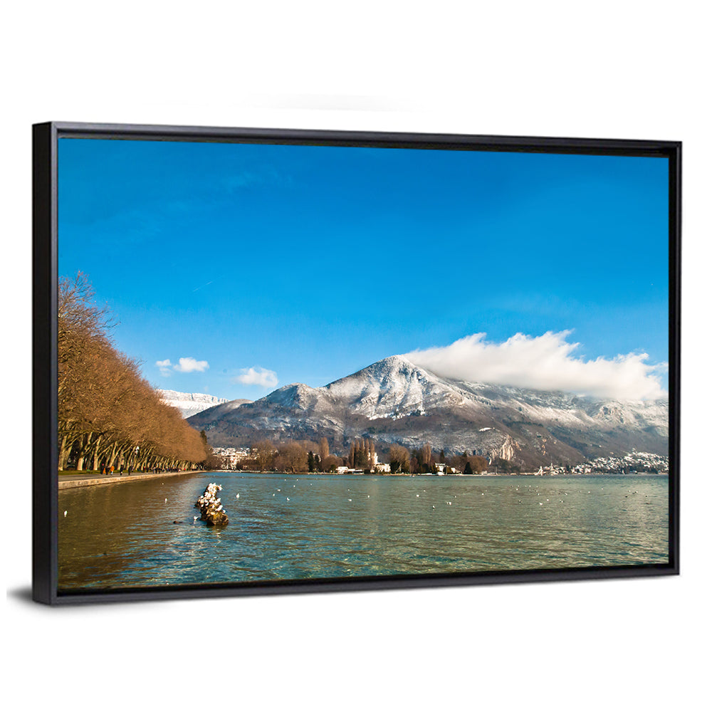 Lake Annecy Winter View Wall Art