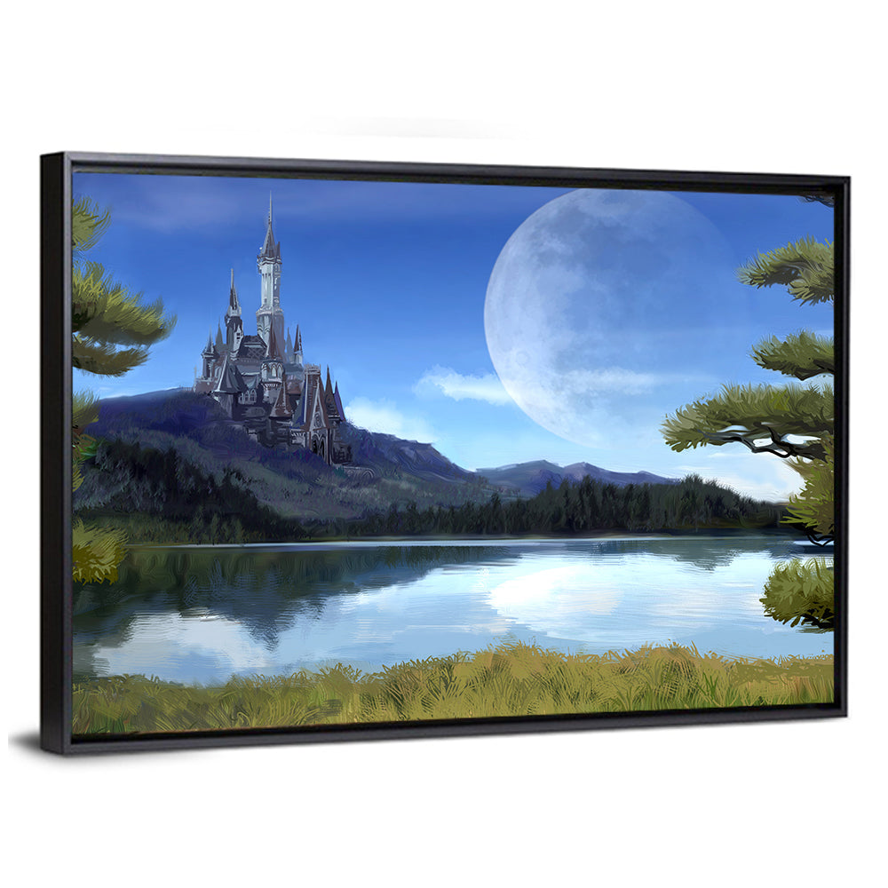 Moonlit Medieval Castle Wall Art