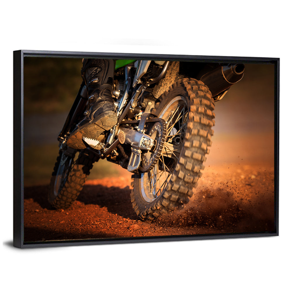 Enduro Motorcycle On Dirt Track Wall Art