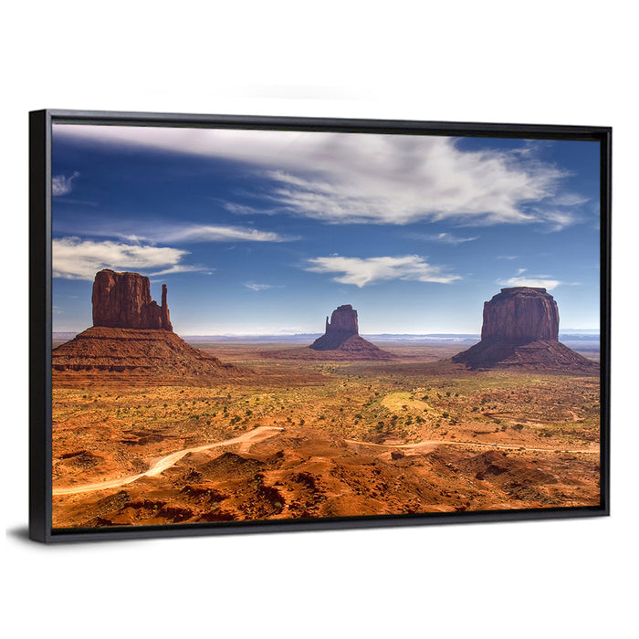 Monument Valley Buttes Wall Art as a framed canvas