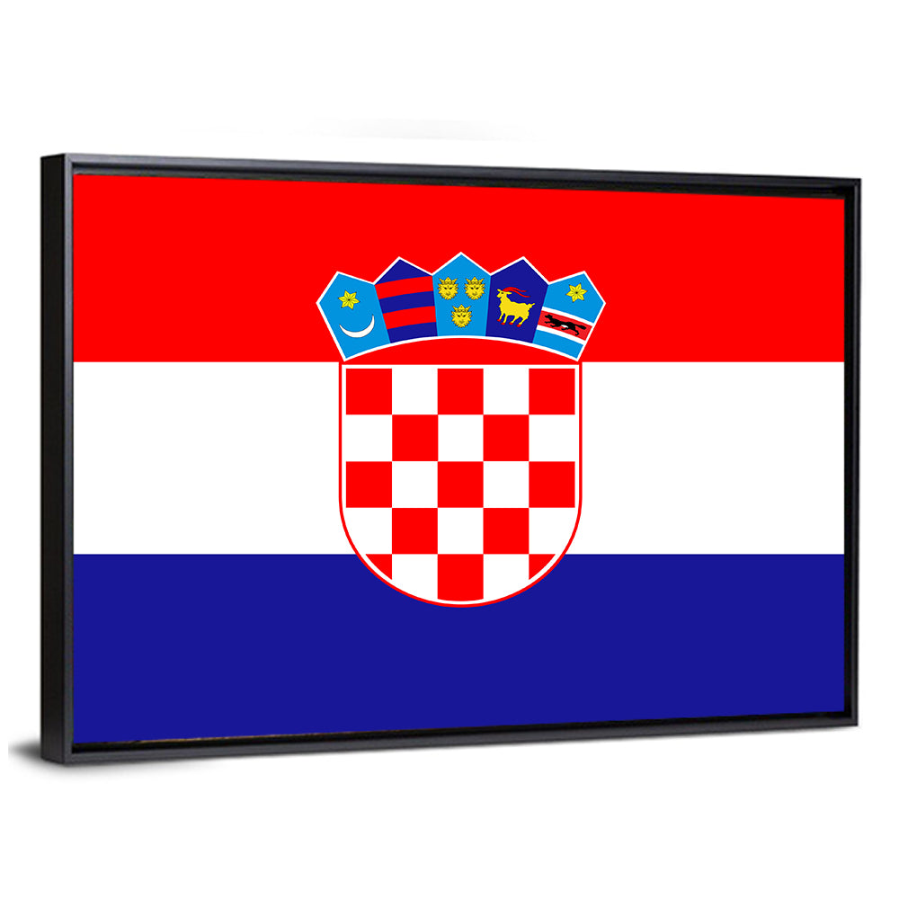 Croatian Flag with Coat of Arms Wall Art