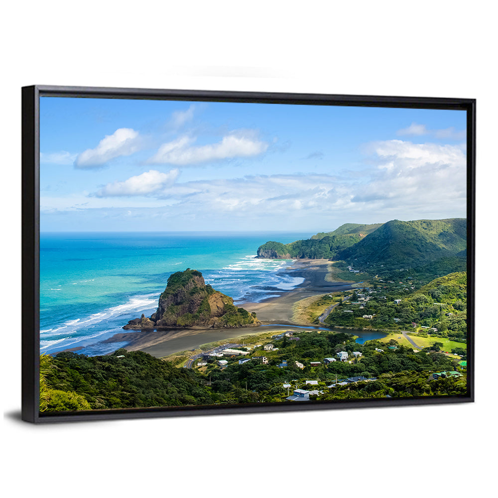 Lion Rock at Piha Beach Wall Art
