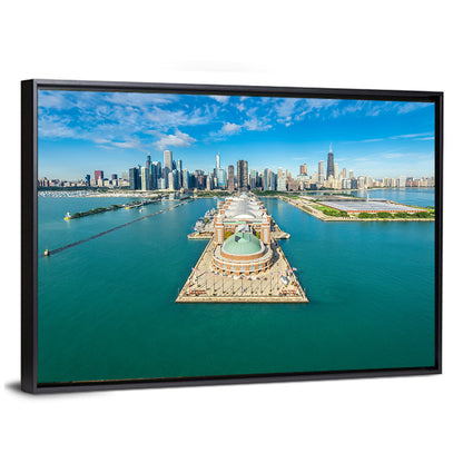 Chicago Skyline Aerial Wall Art