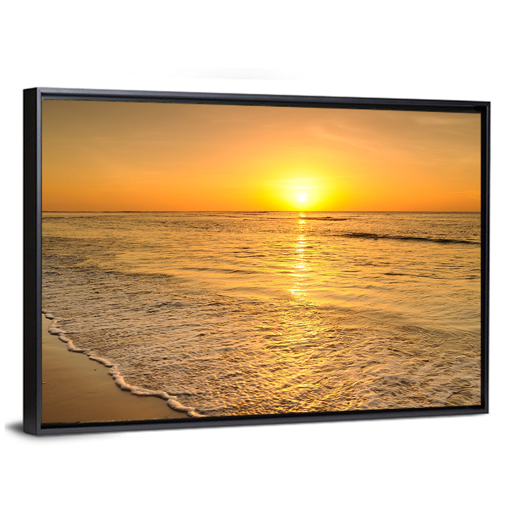 Thailand Golden Beach Sunset Wall Art