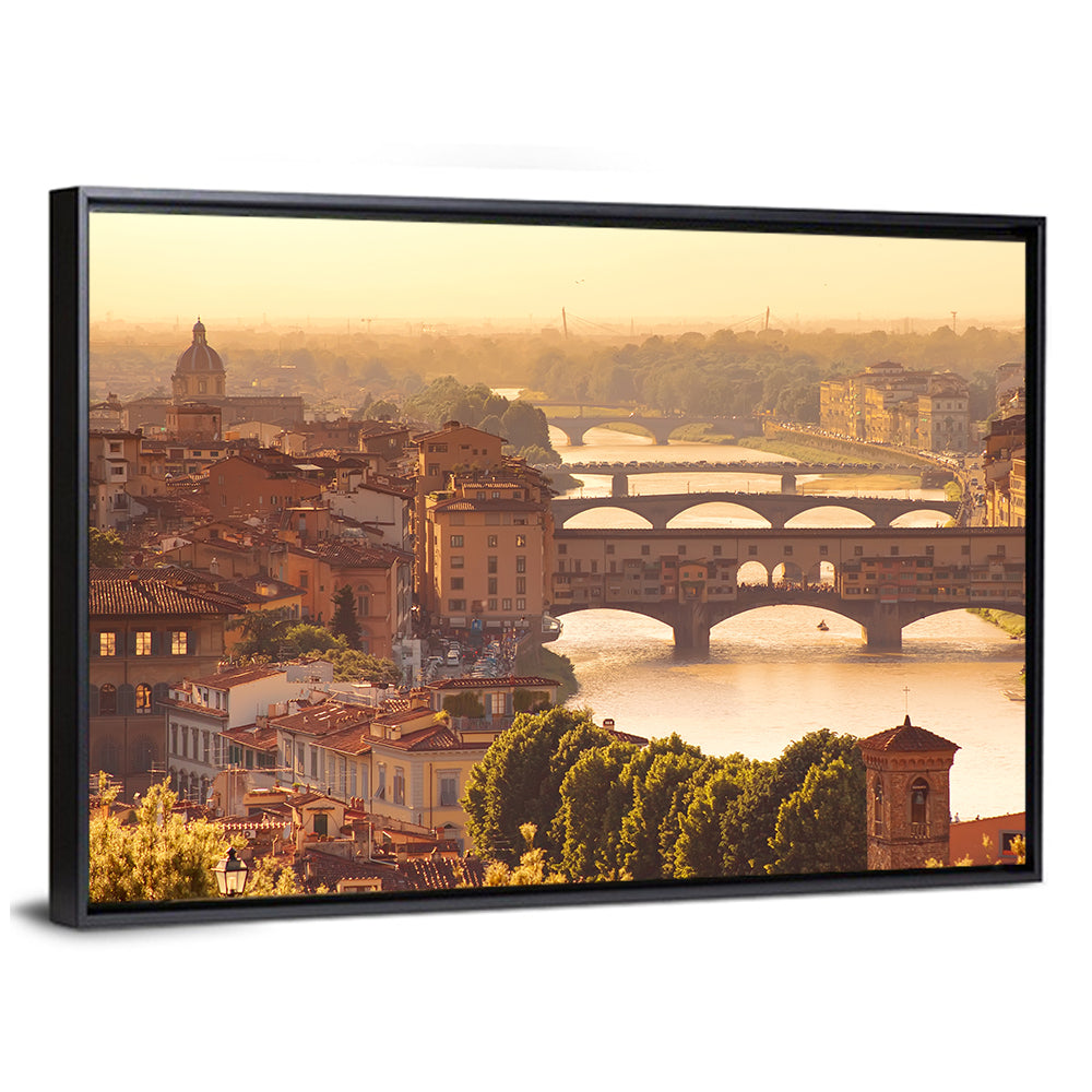 Ponte Vecchio at Golden Hour Wall Art