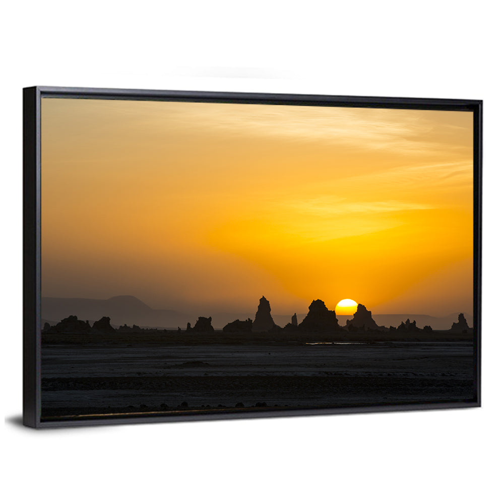 Sunset Over Lac Abbe Wall Art
