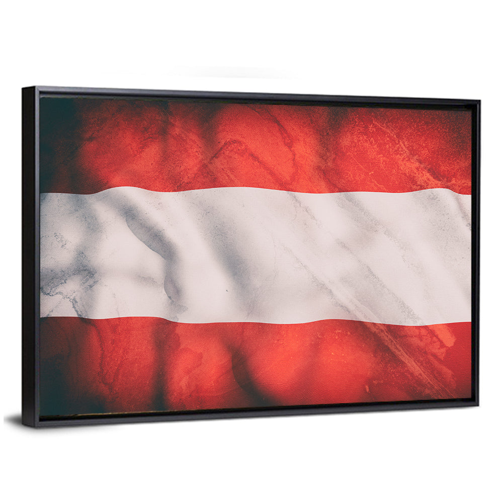 Waving Austrian Flag Wall Art