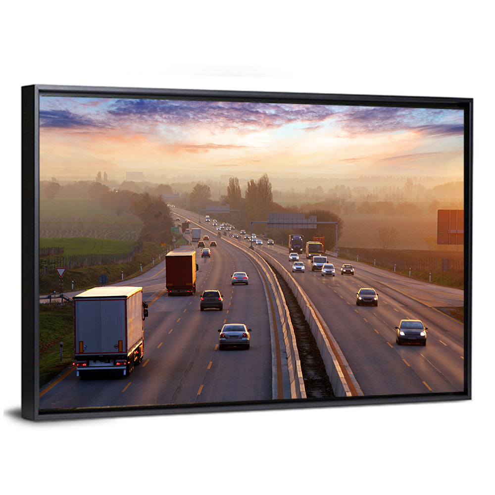 Chinese Highway at Sunset Wall Art