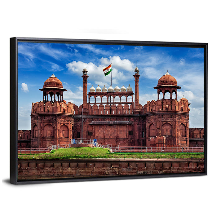 Red Fort Facade, Delhi Wall Art as a framed canvas