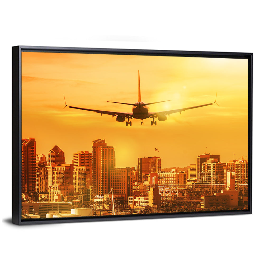 San Diego Sunset Skyline Wall Art