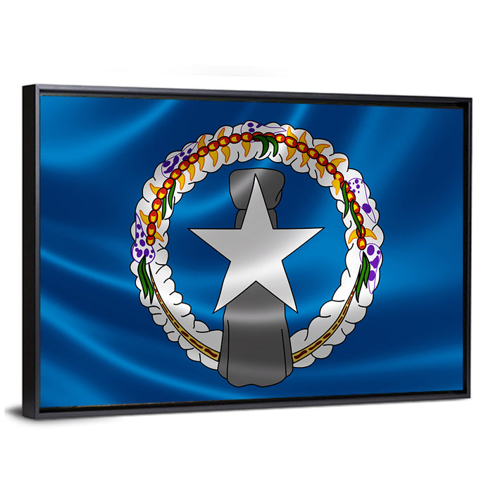 Northern Mariana Islands Flag Wall Art as a framed canvas