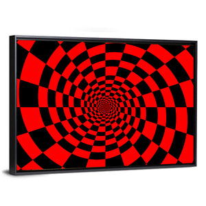 Red And Black Geometry Abstract Wall Art