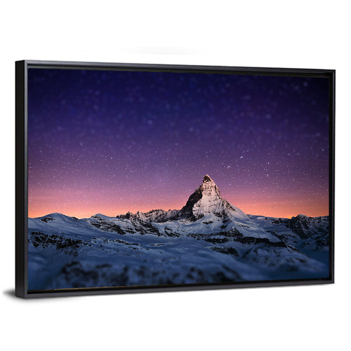 Matterhorn Nightscape Wall Art as a framed canvas