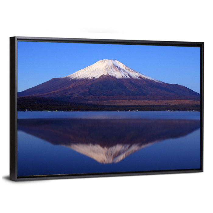 Mount Fuji at Dawn, Fujinomiya Wall Art as a framed canvas