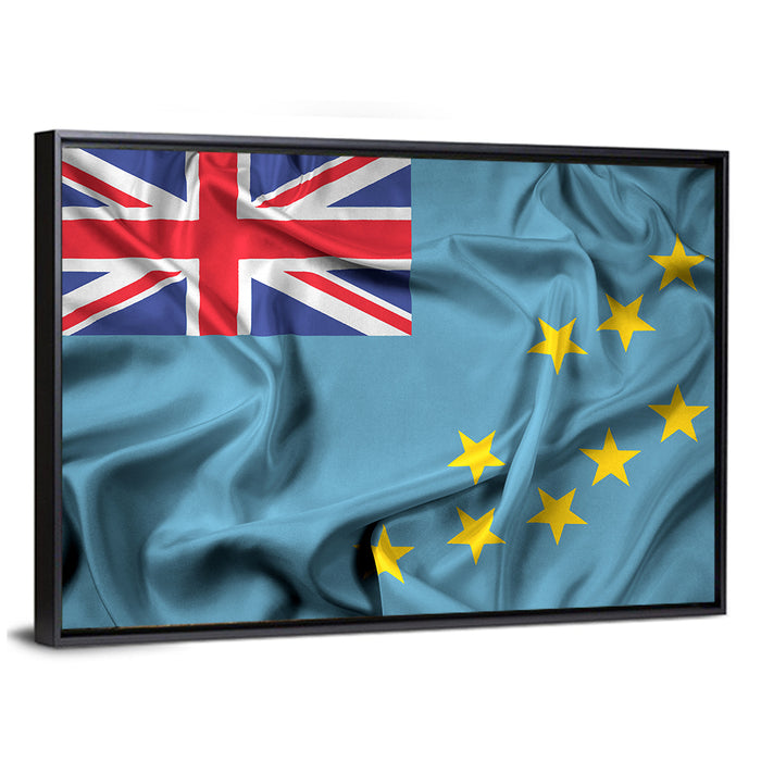 Tuvalu Flag Wall Art as a framed canvas