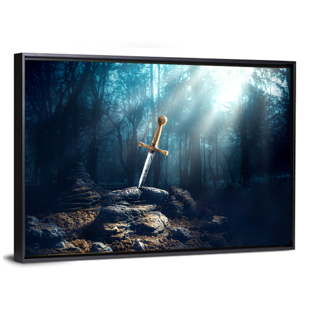 Enchanted Sword in the Stone Wall Art
