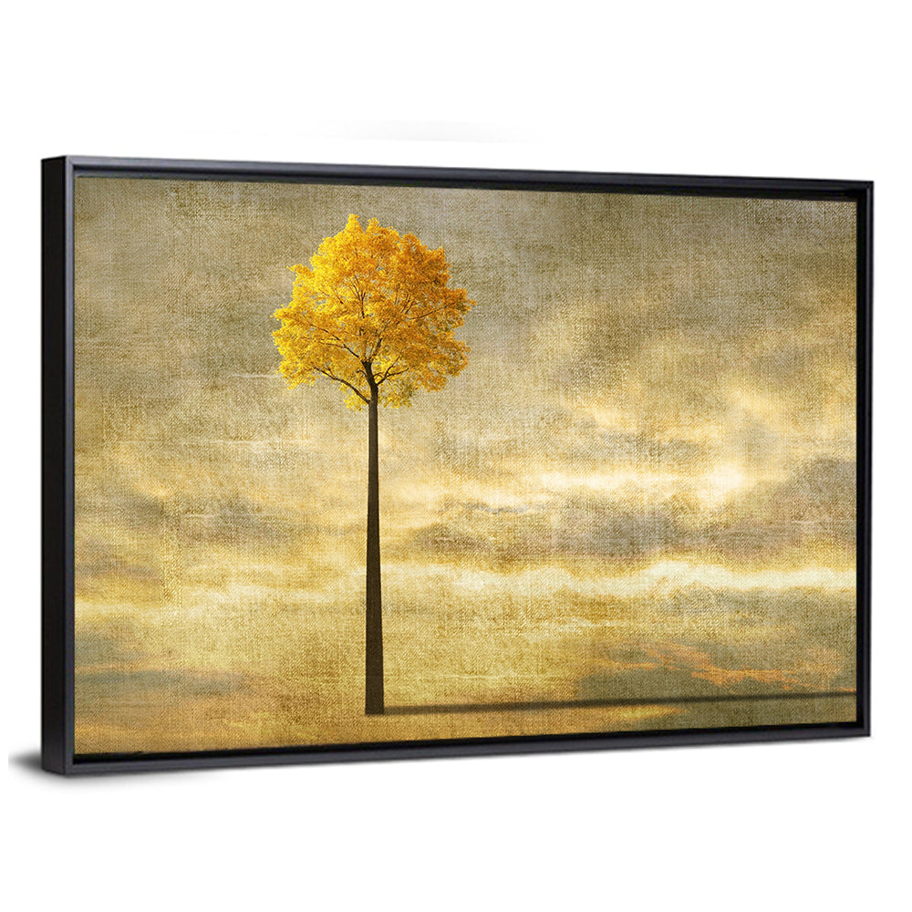 Solitary Tree at Golden Hour Wall Art