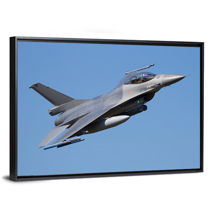 Fighter Jet Flyby Wall Art as a framed canvas