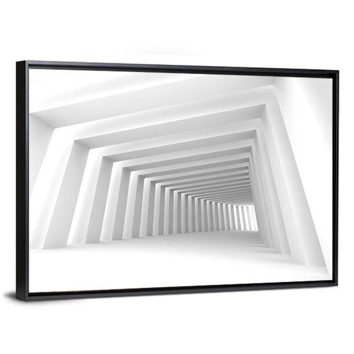 Luminous Corridor Wall Art as a framed canvas