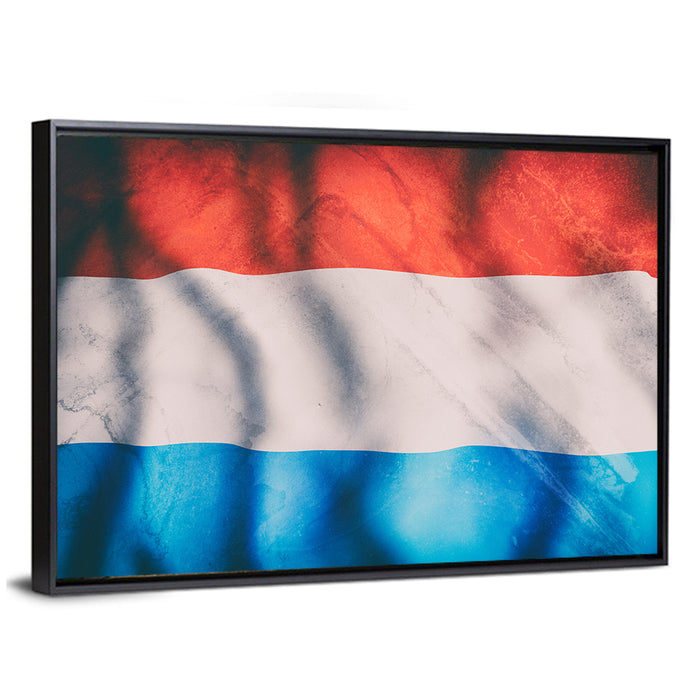 Luxembourg Flag Wall Art as a framed canvas
