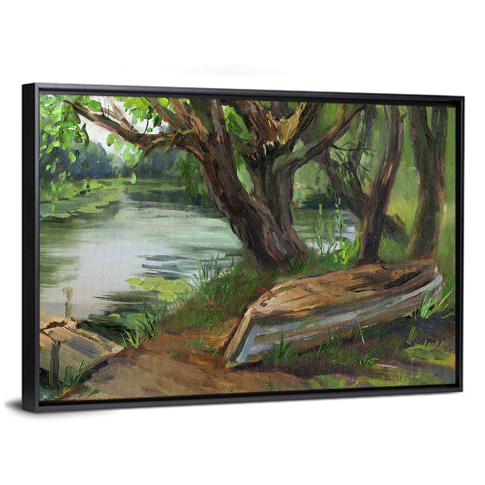 Willows Beside a Quiet River Wall Art
