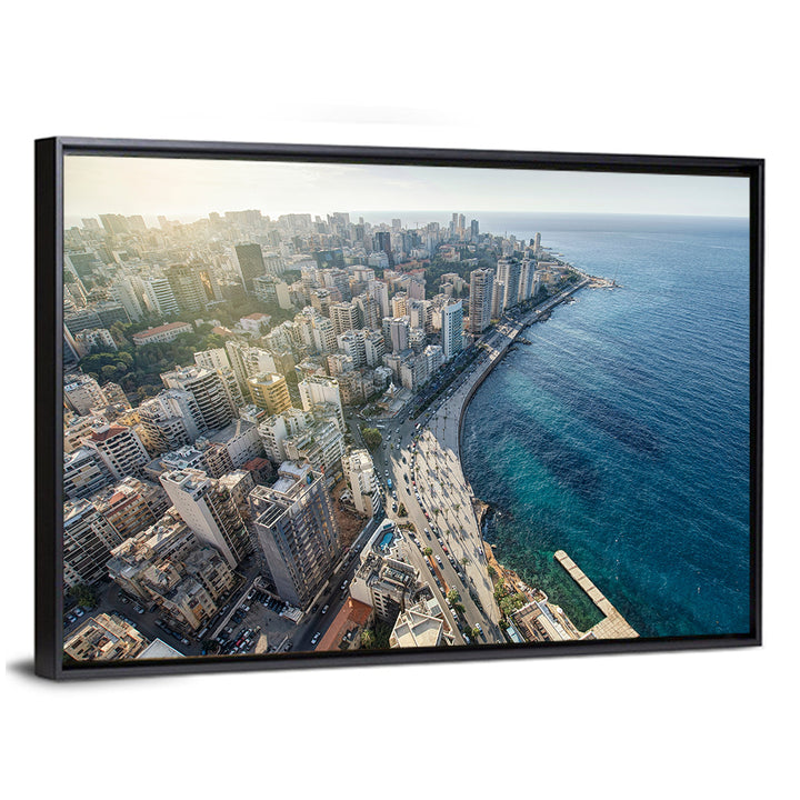 Beirut Corniche Aerial View Wall Art