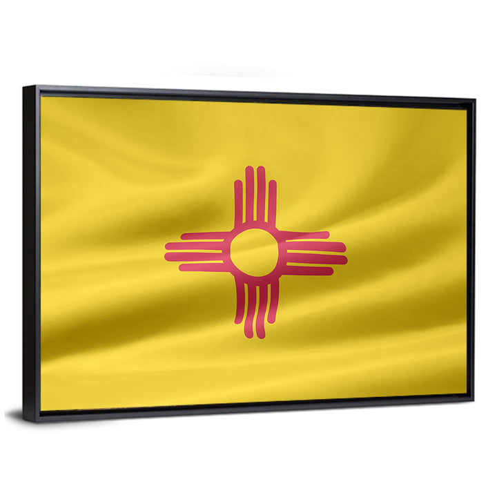 New Mexico Flag with Zia Symbol Wall Art