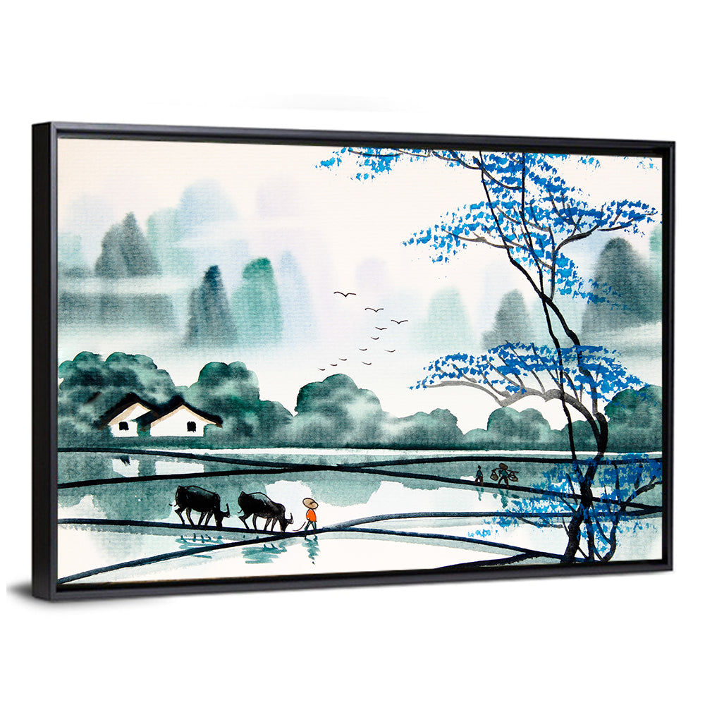 Chinese Village Artwork Wall Art