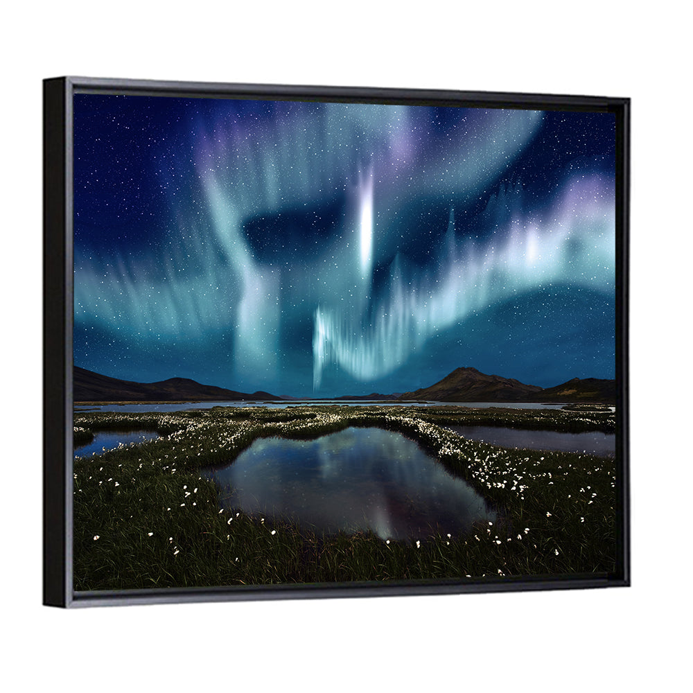 Icelandic Aurora Reflection Wall Art