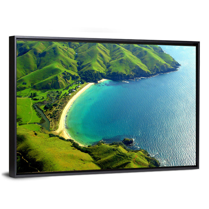 Taupo Bay Aerial View Wall Art