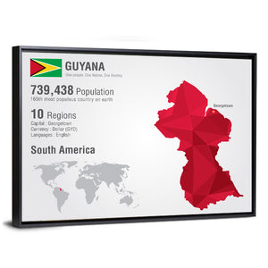 Guyana Map Wall Art