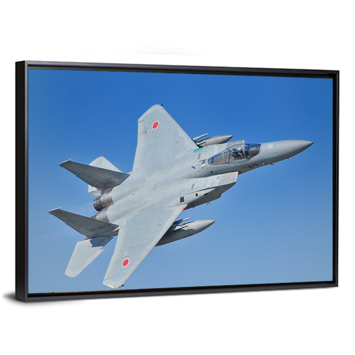 Jasdf F-15 Eagle Fighter Wall Art as a framed canvas