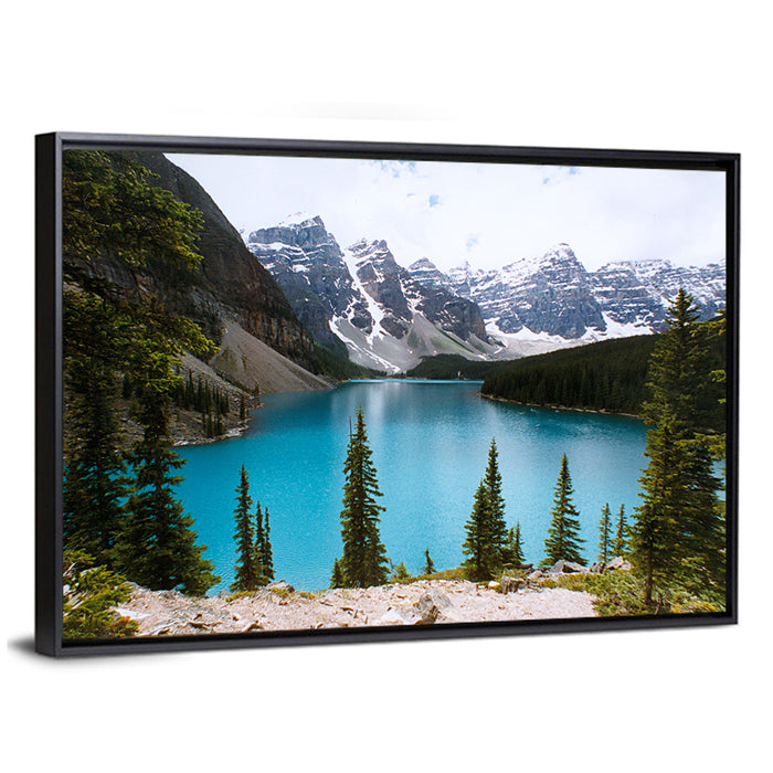 Moraine Lake, Canada Wall Art as a framed canvas