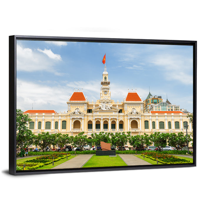 Ho Chi Minh City People's Committee Building Wall Art as a framed canvas