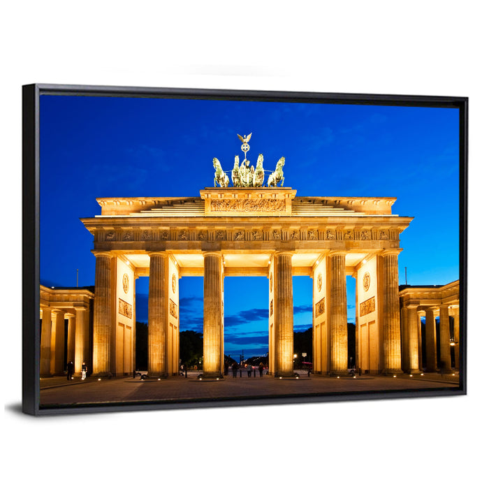 Brandenburg Gate at Dusk Wall Art as a framed canvas