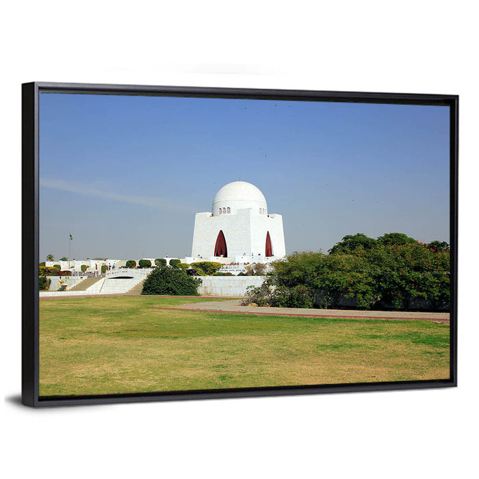 Mazar-e-quaid Mausoleum Wall Art as a framed canvas
