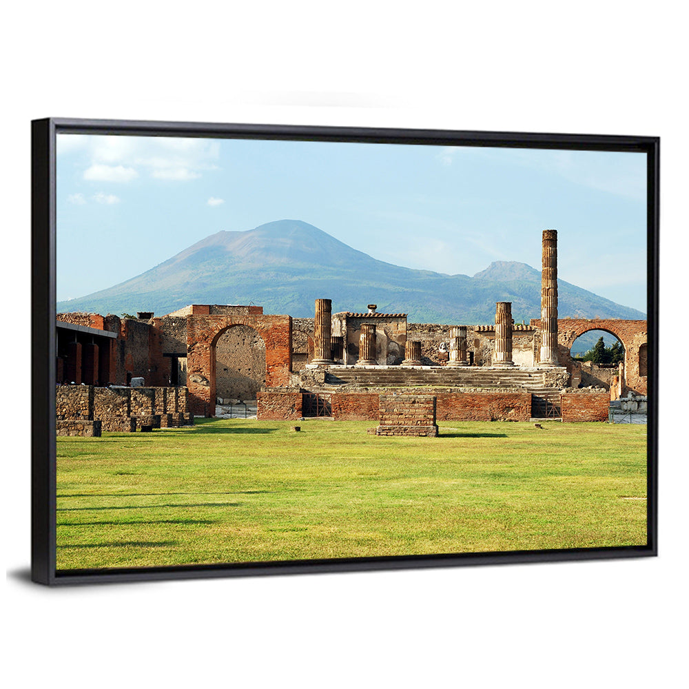 Pompeii Ruins with Mount Vesuvius Wall Art