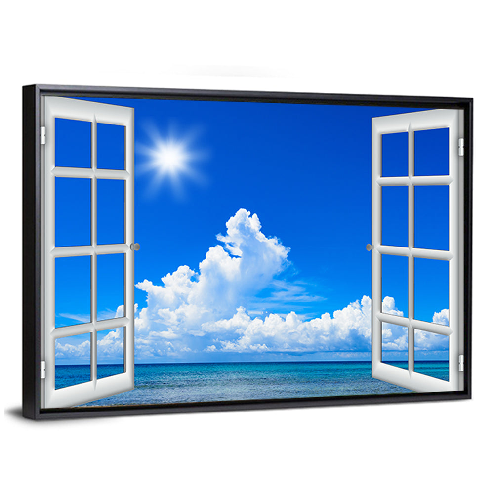 Seaside Window View Wall Art