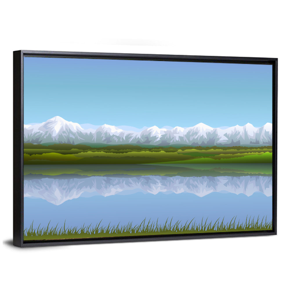 Alpine Lake Reflection Wall Art