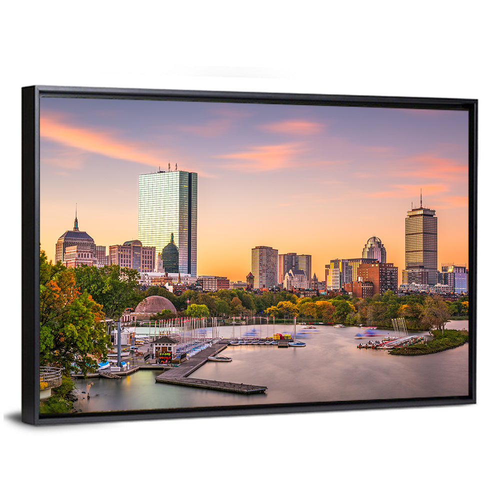 Boston Skyline at Sunset Wall Art