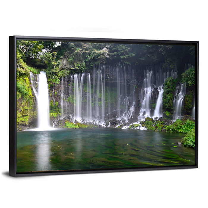Shiraito Falls Wall Art as a framed canvas